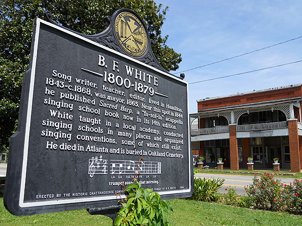 The B.F. White Historical Marker in Hamilton Georgia. Photograph by Rivers Langley, 2011. The B.F. White Historical Marker in Hamilton Georgia. Photograph by Rivers Langley, 2011.