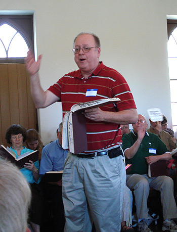 The late Bob Meek leads at the Harrods Creek Convention in August, 2009.