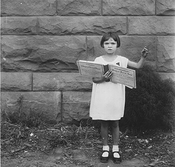 Lorraine Miles, age six, led “The Last Words of Copernicus” (p. 112 in The Sacred Harp) to win a gold piece in a children’s singing contest at the 1930 Sacred Harp Singing Convention in Mineral Wells, Texas. Lorraine Miles, age six, led “The Last Words of Copernicus” (p. 112 in The Sacred Harp) to win a gold piece in a children’s singing contest at the 1930 Sacred Harp Singing Convention in Mineral Wells, Texas.