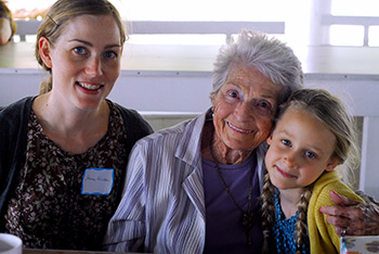 Erica and Anna Hinton with Lorraine Miles. Erica and Anna Hinton with Lorraine Miles.
